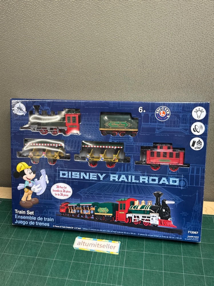 Disney Railroad Train Set 36 Piece Lionel Style Complete Set Open