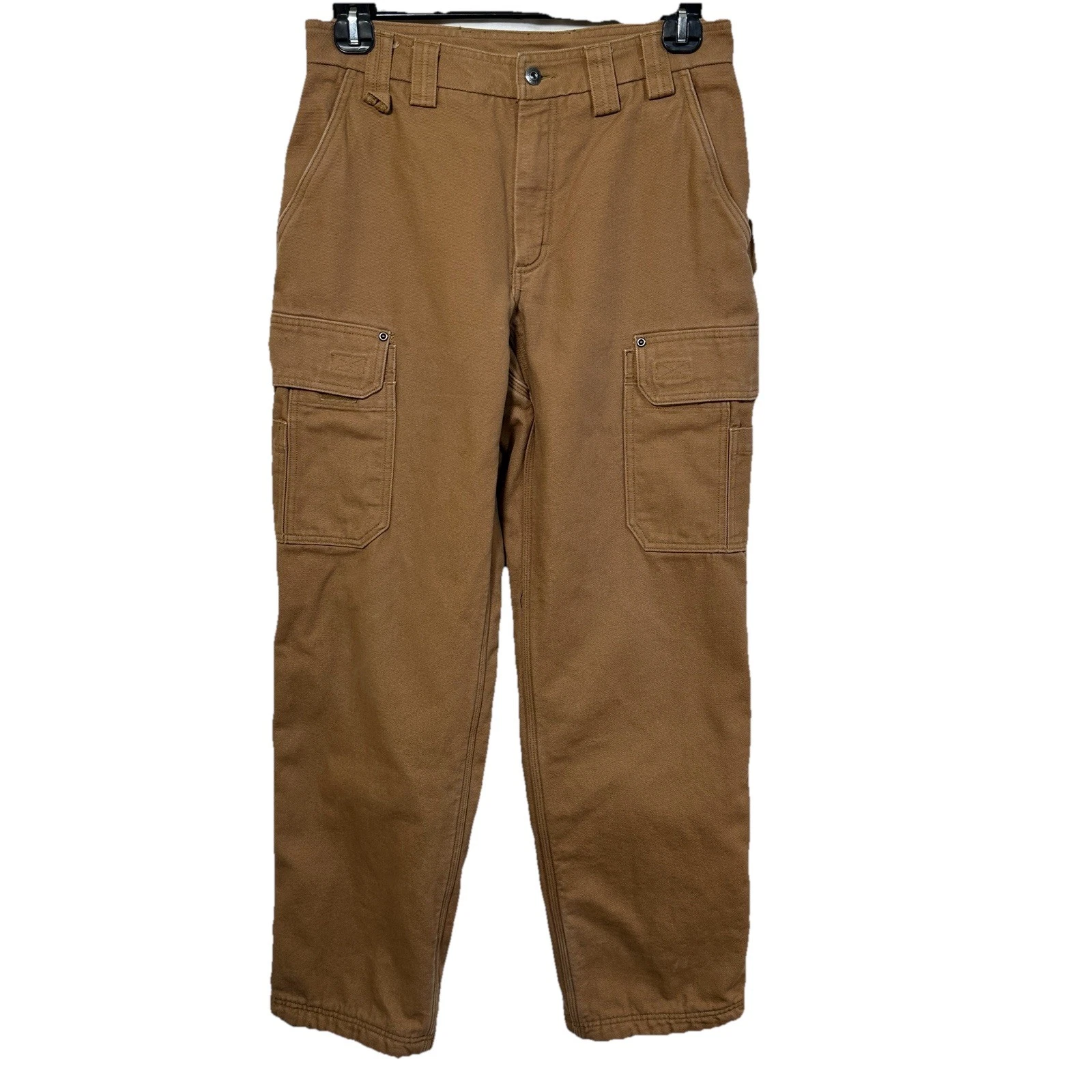 Duluth Trading Co. Men's Brown Fire Hose Fleece-Lined Relaxed Fit Pants Workwear
