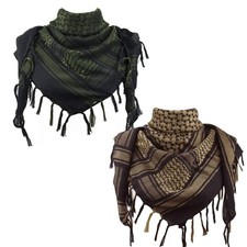 Explore Land Cotton Shemagh Keffiyeh Tactical Desert Scarf Neck Head Wrap wit...