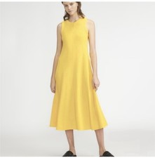 Everlane Yellow Organic Cotton Waffle Long Tank Dress. M Minimalist