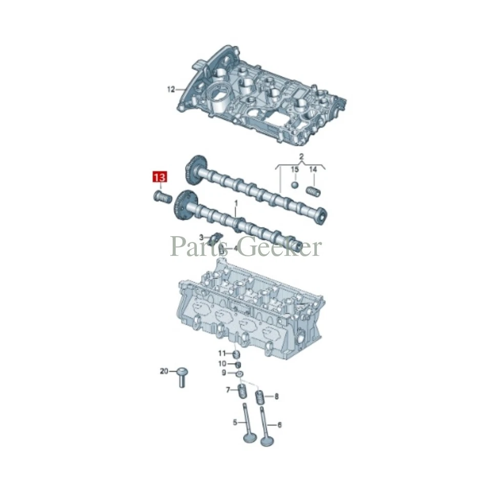 OEM VVT Solenoid 06H109257C for Audi A4 A5 Q3 VW CC Tiguan 2.0T TFSI 2008–2017 - Image 3 of 3