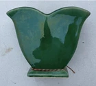 Authentic McCoy Green Vintage Green Vase