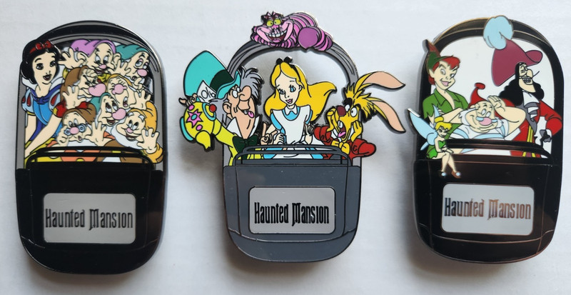 Fantasy Disney Pins Lot Snow White Peter Pan Alice in Wonderland Doombuggy #A78
