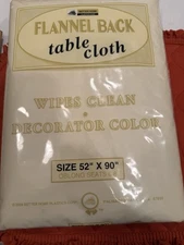Better Home Plastic Corp. Flannel Back Table Cloth 52" X  52 Square Seats 4