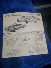 Mpc 125 1968 Oldsmobile Toronado Assembly Instructions Sheet- Nr Vintage Item