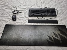 Corsair Gaming Bundle K55 Wired Keyboard, Mouse, Wrist Rest XL Mouse Pad