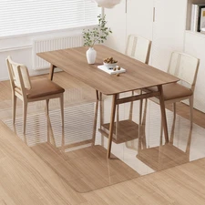 Area Floor Mat for Home, 5'×7' Large Transparent No Slip Waterproof Vinyl Area R