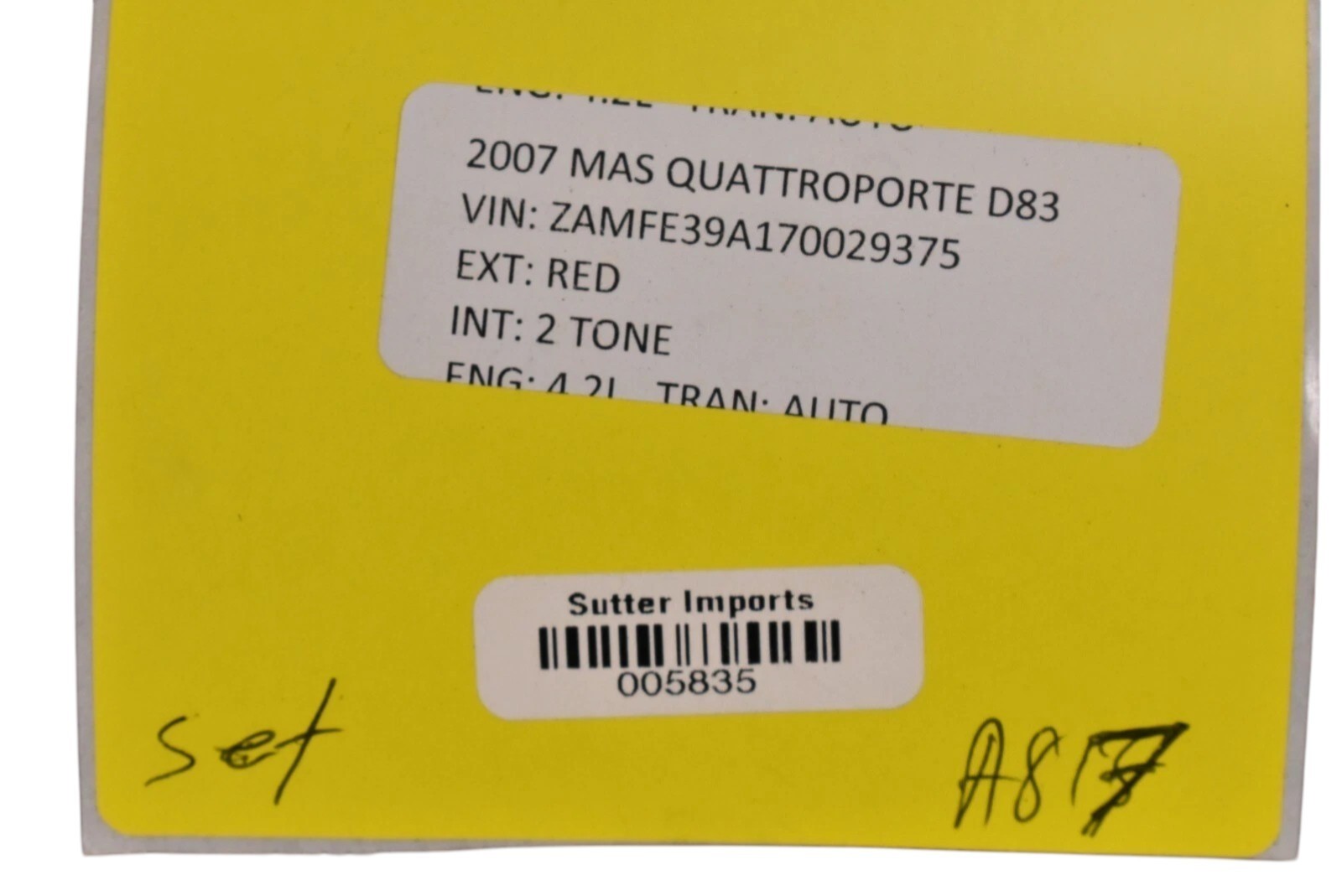 Maserati Quattroporte 2003-2012 Front Roof handles Set of 4