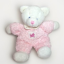 Vintage Russ Berrie Baby DROWSY Pink Teddy Bear Rattle Stuffed Animal Plush
