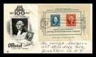 US COVER POSTAGE STAMP CENTENARY SOUVENIR SHEET FDC SCOTT 948 ARTCRAFT