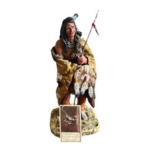 Daniel Monfort Original Western Sculpture American Indian Warrior 1990