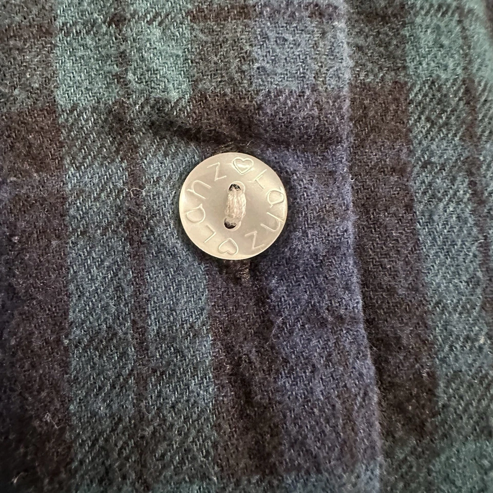 Lanz of Salzburg Nightgown S Green Navy Plaid Flannel Grandmacore Cottagecore - Image 4 of 4