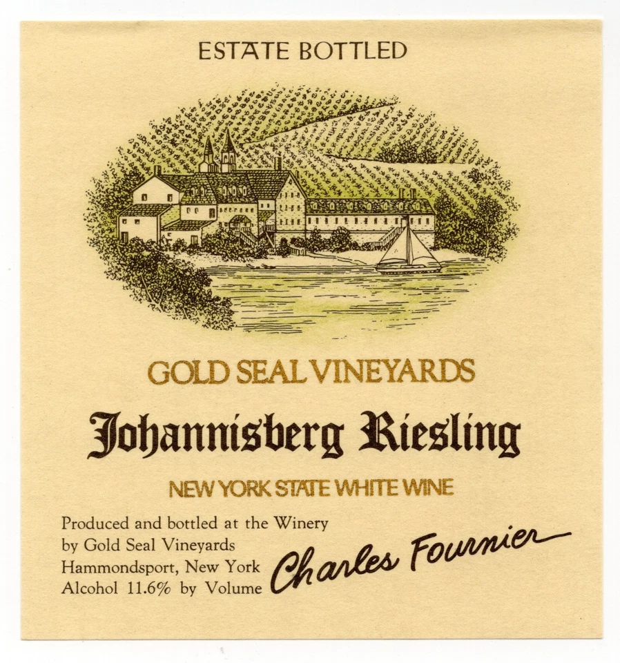 Vintage - Gold Seal Vineyard Johannisberg Riesling Wine Label - XL1i - Image 1 of 2