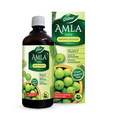 Dabur Amla Juice Source of Vitamin C and Antioxidants for Immunity boosting -1L