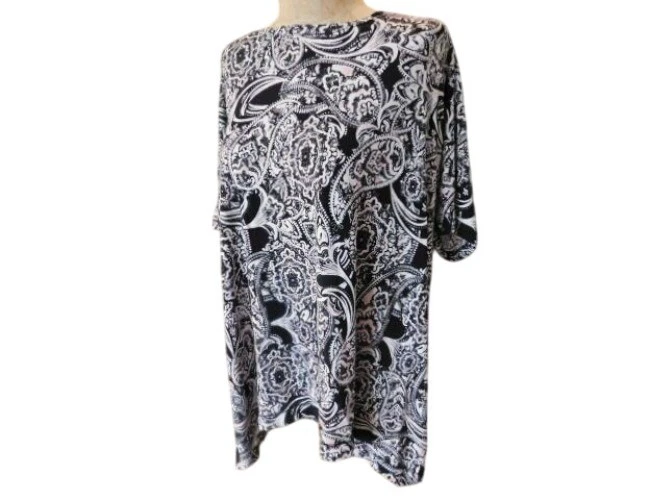 Top tejido Willi Smith talla 1X talla grande cuello redondo cachemira elástico Foto 2 de 2