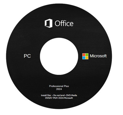 Office 2024 Professional Plus DVD Pack for Windows 10/11 - 2 PCs