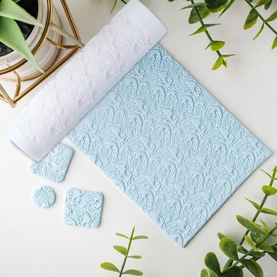 Ocean Wave Clay Texture Roller Pottery Roller for DIY Projects Artwork