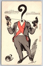 Political Comic~French Pres Loubet Vs Combs~Separate Church & State~? Head ~1905
