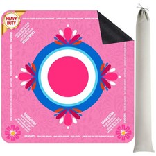 Doreimi Mahjong Mat with 4 Dices Premium Chinoiserie Noise Large, Pink 1