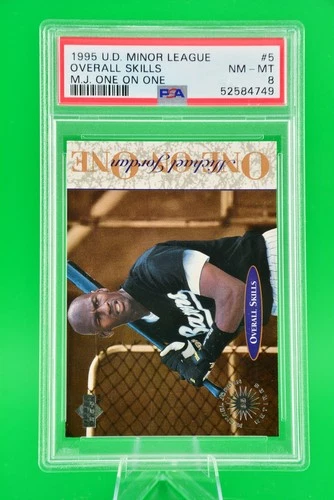 1995 Upper Deck Minor League #5-  Michael Jordan - One on One - PSA 8