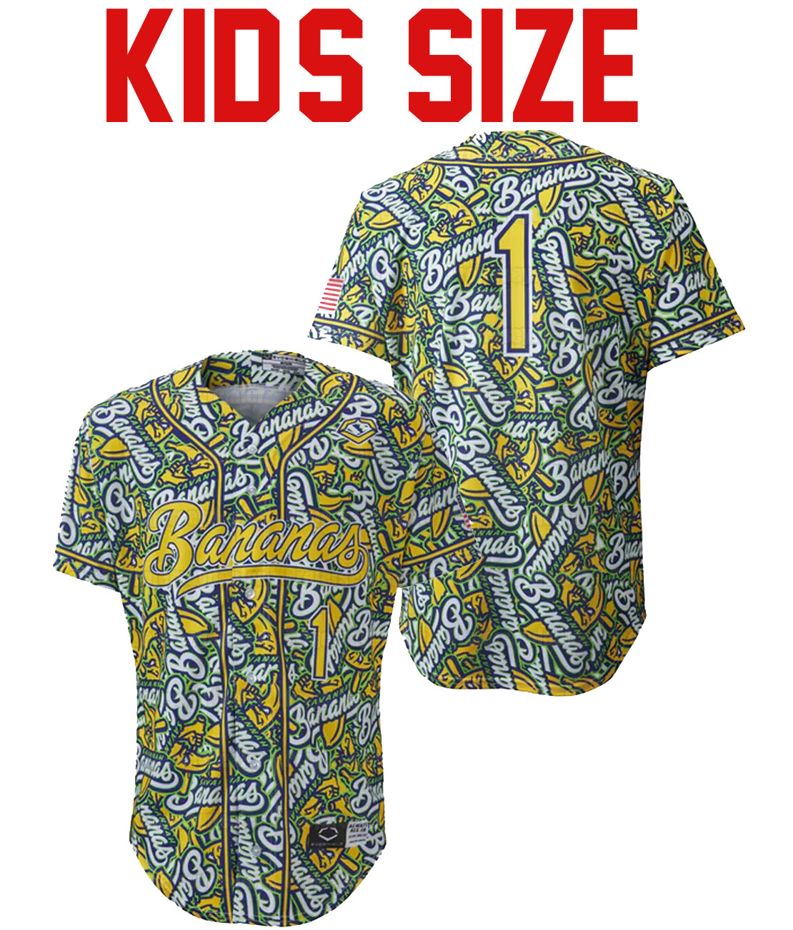 Savannah Bananas Jersey Baseball Jersey Team AOP Gift Fan S-5xl Kids Youth QT840
