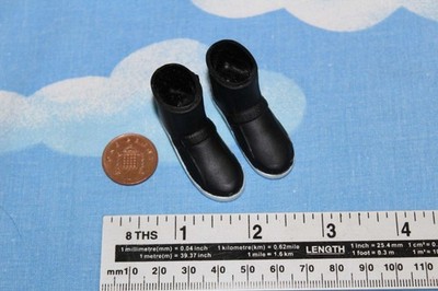 Moderne schwarz-weiße Stiefel/Turnschuhe im Maßstab 1:6   keine Zapfen Passform C1114e