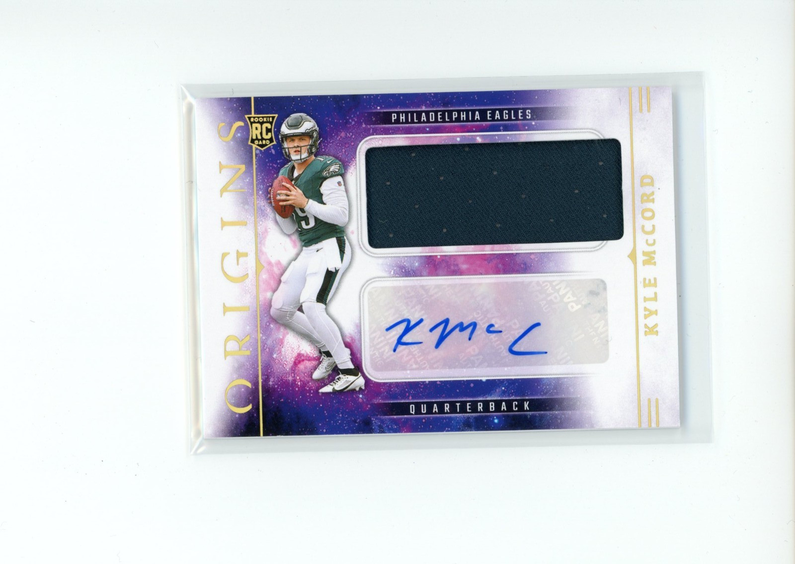 2025 Panini Origins Kyle McCord #RJJ-KMD Rookie Jumbo Jersey Relic Auto