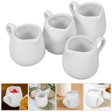 4Pcs Kitchen Sauce Cups Sauce Jugs Mini Milk Jugs Ceramic Creamer with Handle UK