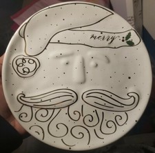 Mud Pie Brand Christmas Santa Claus Cheese Plate/Cookie Plate 8" NEW