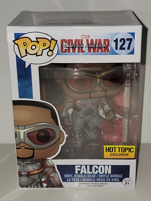 Funko Pop! Marvel Civil War Captain America Falcon Hot Topic