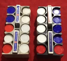 Playing Cards And Poker Chips in Plastic Holders 4 Decks Gambling Casino