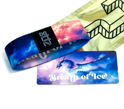 ZOX **BREATH OF FIRE** Silver STRAP med Mys GOLDIES NIP Band w