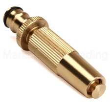 HOSE PIPE SPRAY TWIST NOZZLE HAND  SOLID BRASS CONNECTOR QUICK FIX CLICK ON META