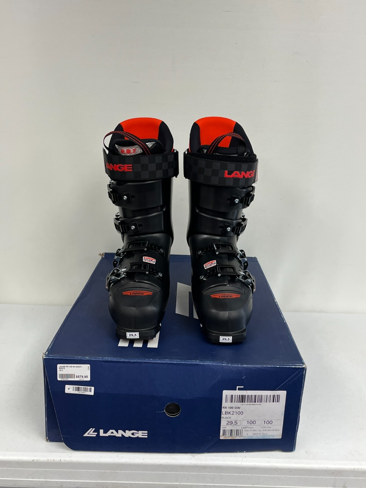 SALOMON Scarpone da sci Lange RX 100 GW nuovo con scatola '22 23 uomo taglia 29 5 MP 30 5 MP nero grip walk