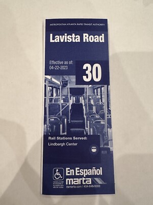 Karte Marta Buslinie 30 - Lavista Straßenfahrplan