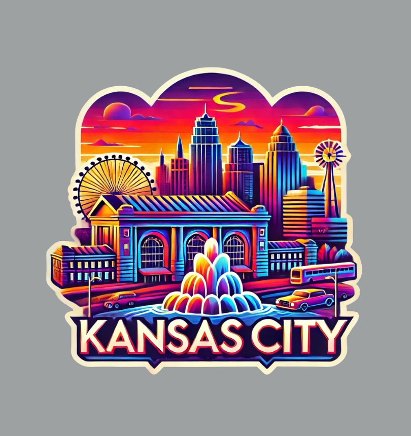 Kansas City Souvenir Fridge Magnet for Travel Memories