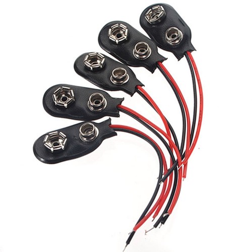 10 x Battery Connector Clip Snap-in 15cm Red Black Wire for 9V Rectangle 6F22 - Bild 4 von 4