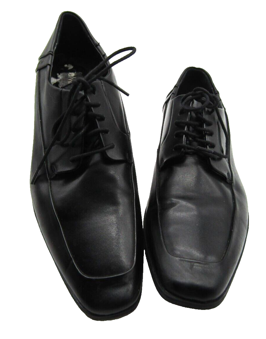 Calvin Klein Brent Shoes Mens Black Leather Lace Up Oxford  display picture 1