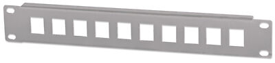 Intellinet 714969 Intellinet 10-Port Patchpanel unbestückt 10'' 1 HE grau