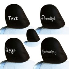 For Lincoln Personalized Car Headrest Covers 5 PC Custom Embroidered USA Made