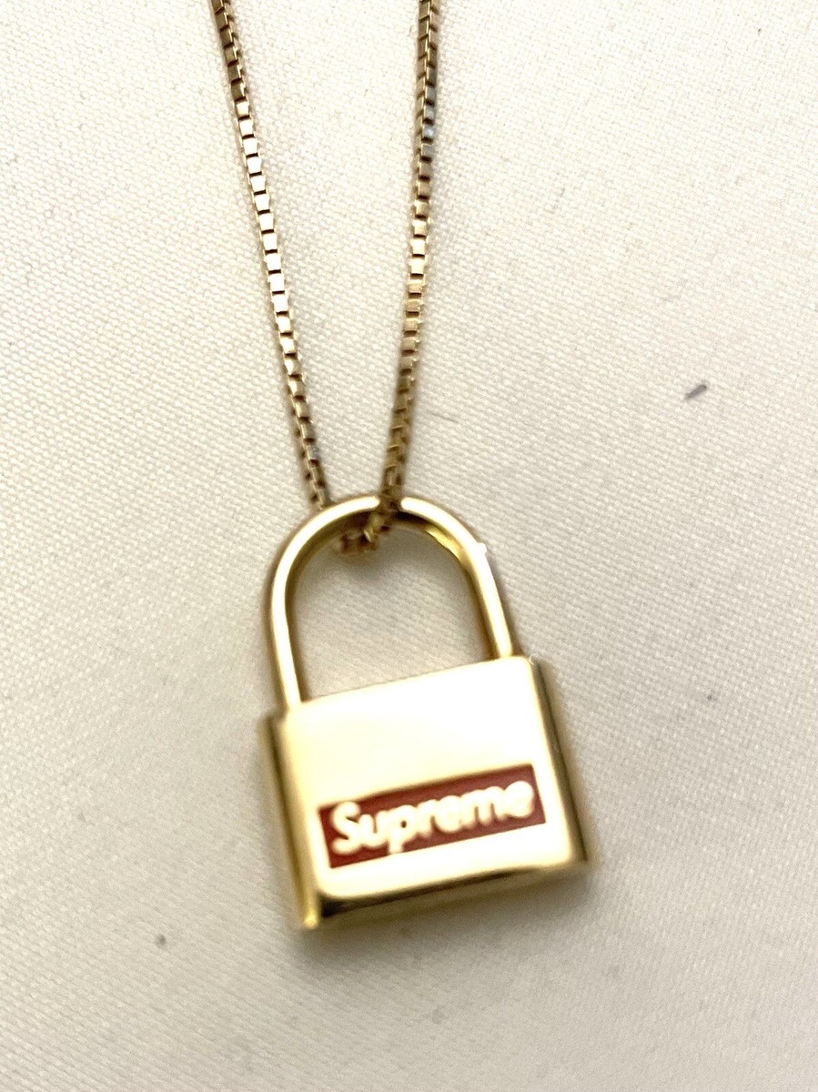 Supreme x Jacob & Co 14k Yellow Gold Locket Necklace 100
