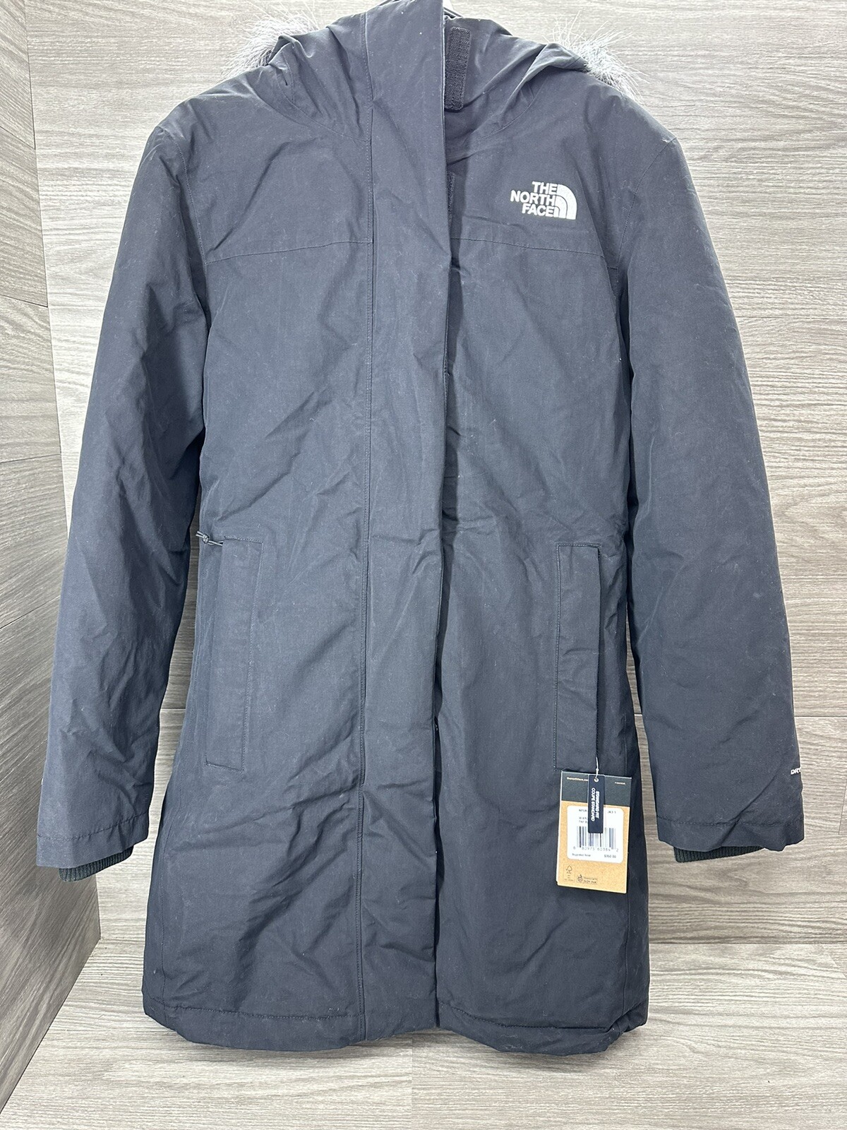 NUEVA Parka The North Face Mujer Arctic Impermeable 550-Relleno-Power Down con Piel Talla M