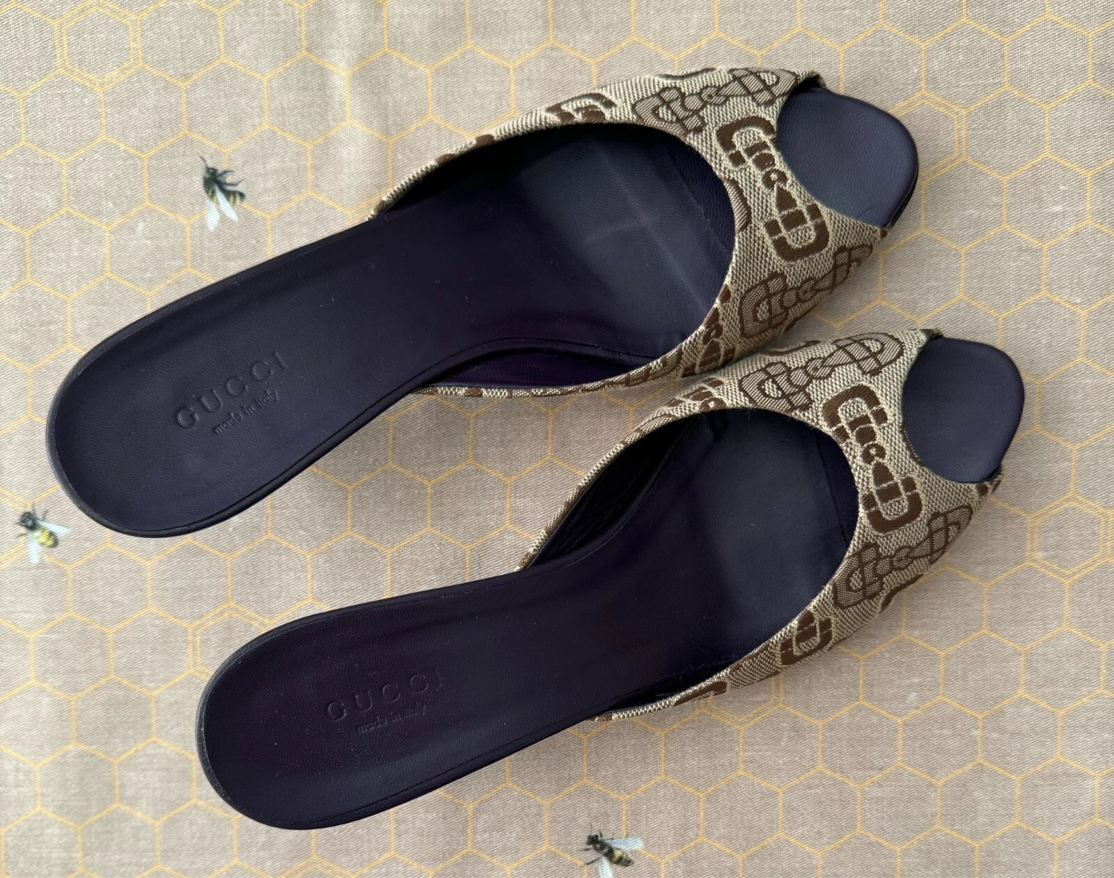 Sandale femme Gucci taille 37 C occasion talon Horsebit peep toe