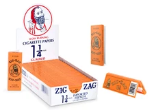 AUTHENTIC Zig-Zag  1 1/4 French Orange Rolling Paper  24 Booklets with 32 each