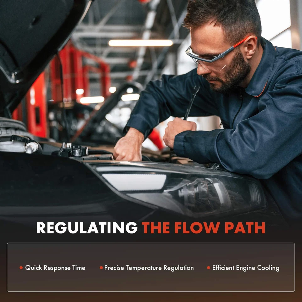 Termostato de refrigerante de motor para International Harvester 2554 Peterbilt Volvo 82°C Foto 3 de 4