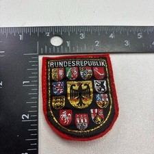 Vtg Woven Front Style BUNDESREPUBLIK Germany Patch Travel Tourism 49aa