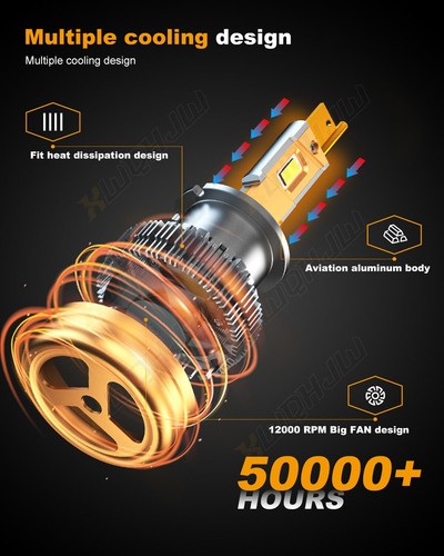 D2S D2R LED Headlight High Bulb Low Beam Conversion Kit 6000K Super White - Picture 6 of 11