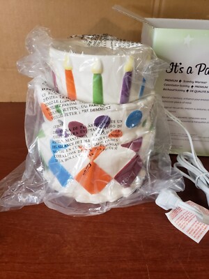 Scentsy Warmer It s A Party Topsy-turvy Birthday Cake Full Size,Retired W/Box