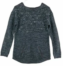 Its Our Time, Pullover Sweater Gray Marled Long Sleeve Women's M Nice