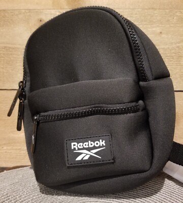 Reebok Small Black Backpack 9 in x 8 in Two Pockets Adjustable Straps ...